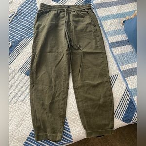 J. Crew Green Linen Pants